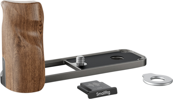 800q-02_133475 SmallRig 5394 L-Shaped Mount Plate with Wooden Handle for FUJIFILM X half Charcoal Silver