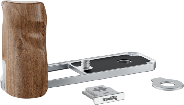 SmallRig 5223 L-Shaped Mount Plate with Wooden Handle for FUJIFILM X half Silver