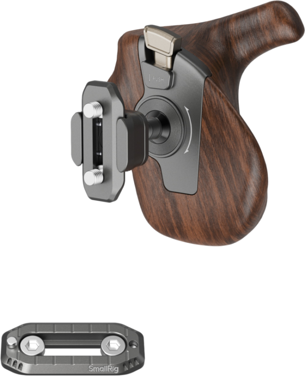 800q-02_133654 SmallRig 5192 ImageGrip Series Wooden Handle with NATO Clamp (Right Side)