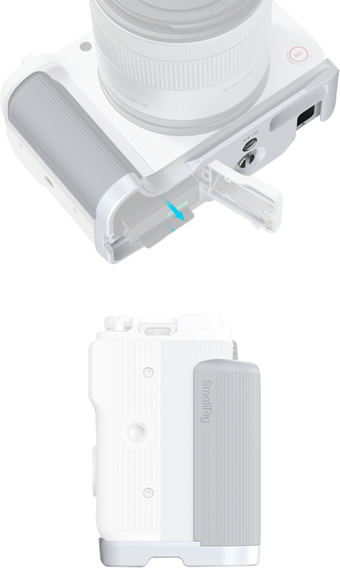 SmallRig 5430 L-Shaped Mount Plate with Handle for Canon EOS R50 V (White) –kehikko