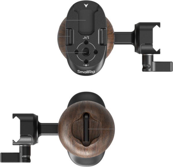 SmallRig 5239 Wooden Side Handle with NATO Clamp
