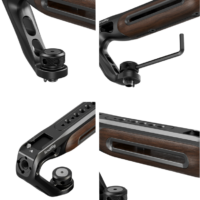800q-05_133693 SmallRig 5252 Wooden Top Handle with 1/4''-20 and ARRI 3/8''-16 Locating Screw