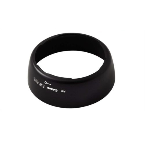 JJC EW 60B Canon lens hood, round, matte lens hood, visible against a white background. Model details and JJC branding appear on the side.