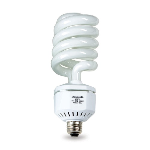 1386832335_430 Westcott 50 watin loistelamppu on energiatehokas, spiraalin muotoinen pienloistelamppu, jossa on valkoinen muovikanta ja vakiokierreliitin, ja sen pystyssä on näkyvä tuotemerkki.