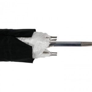 1462364345_155 Westcott 109 cm Optical White Satin Collapsible Umbrella