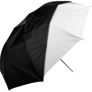 Westcott 109 cm Optical White Satin Collapsible Umbrella with Removable Black Cover