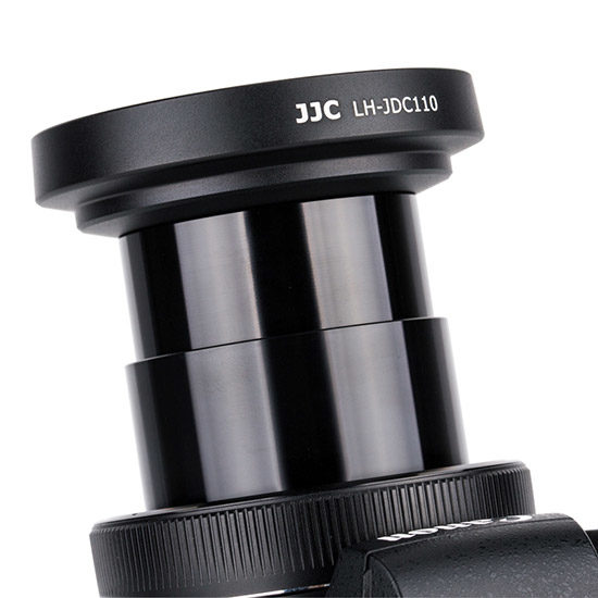 JJC LH-DC110 Canon G1X Mark III lens hood and stopper