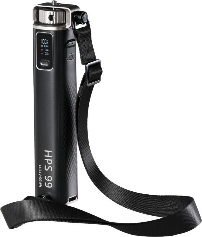 The SmallRig 5249 HPS99 Handheld Power Stick Kit is a black wrist strap stabilizer marked HPS 99. It has a digital display and power button, and is designed for cameras or smartphones.