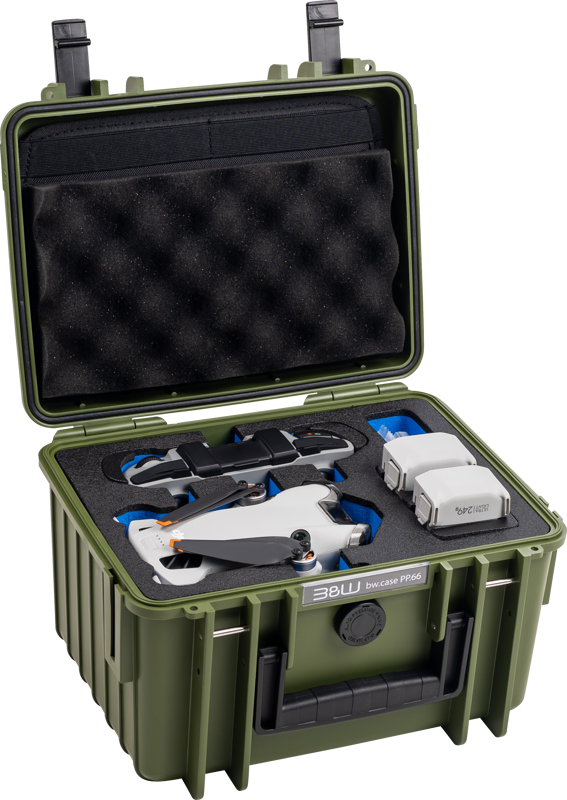 B&W Outdoor Cases Type 2000 for DJI Mini 4 Pro / Bronze Green