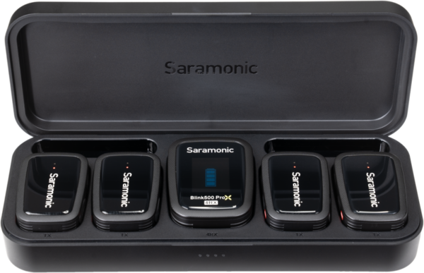 800q-02_128739 Saramonic Blink 500 Pro B8 2.4GHz 4-Ch Wireless Microphone System with Case and Onboard recording