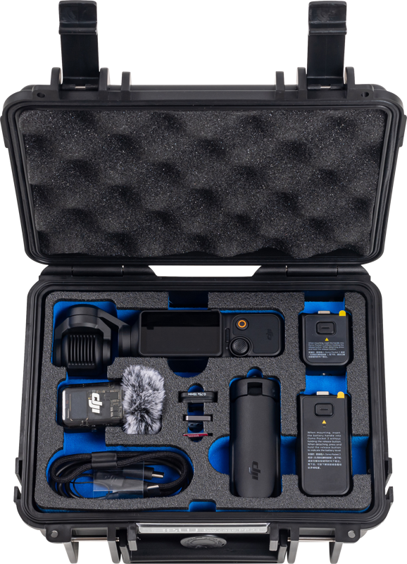 B&W Outdoor Case Type 500 for DJI Osmo Pocket 3 Creator Combo, Black