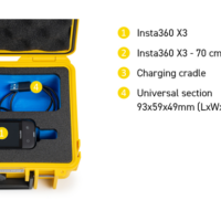 B&W Outdoor Case Type 500 for Insta360 X3, red