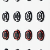 Insta360 Button Sticker Set -tarroja