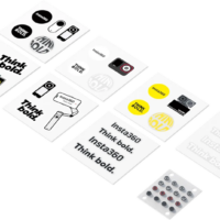 Insta360 Button Sticker Set -tarroja
