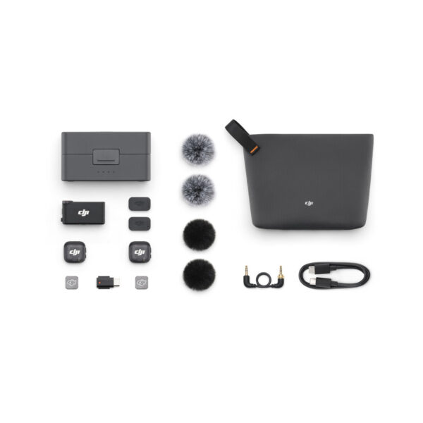 DJI Mic 3 (2 TX + 1 RX + latauskotelo) -langaton mikrofonijärjestelmä