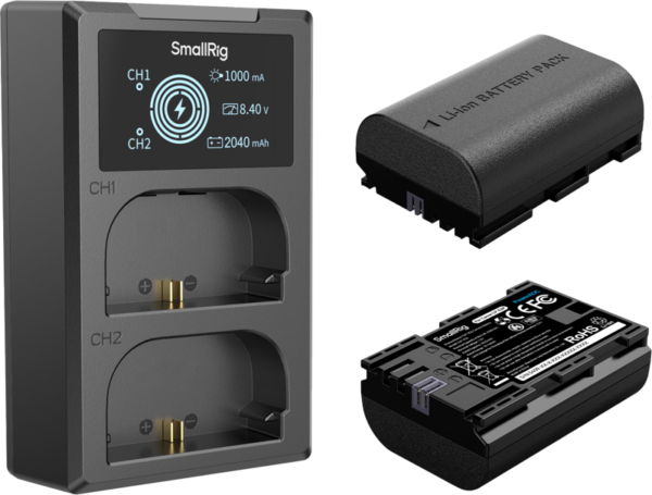 SmallRig 5409 battery and charger kit for Canon LP-E6P batteries