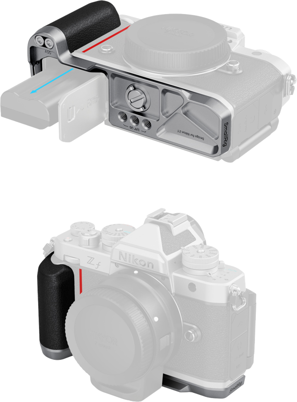 SmallRig 5706 L-muotoinen kiinnityslevy silikonikahvalla Nikon Z f