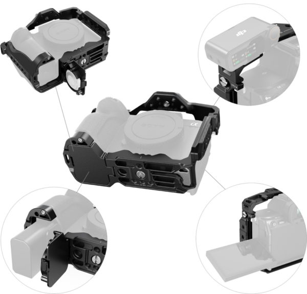 SmallRig 5583 Cage with AirTag Slot for Sony Alpha 7R V / 7 IV / 7S III / 1 / 7R IV -kehikko