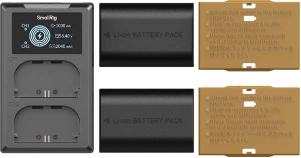 SmallRig 5409 battery and charger kit for Canon LP-E6P batteries