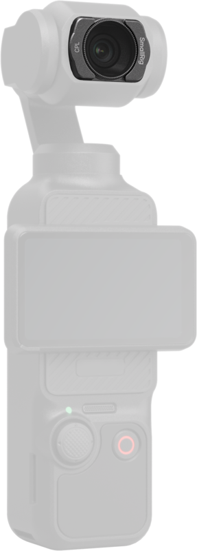 The SmallRig 5834 Professional Filter Kit for DJI Osmo Pocket 3 is designed for a handheld gimbal camera with touch screen, control buttons (including recording) and indicator light.