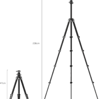 SmallRig 5478 Portable Photo Carbon Fiber Tripod –kolmijalka