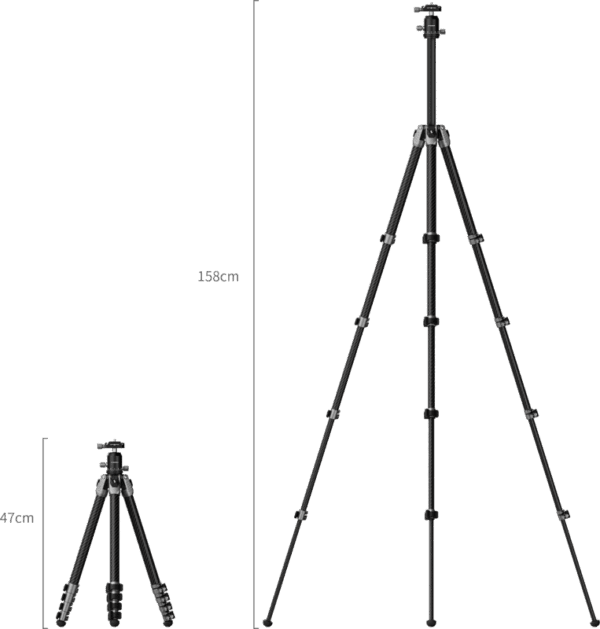 SmallRig 5478 Portable Photo Carbon Fiber Tripod –kolmijalka