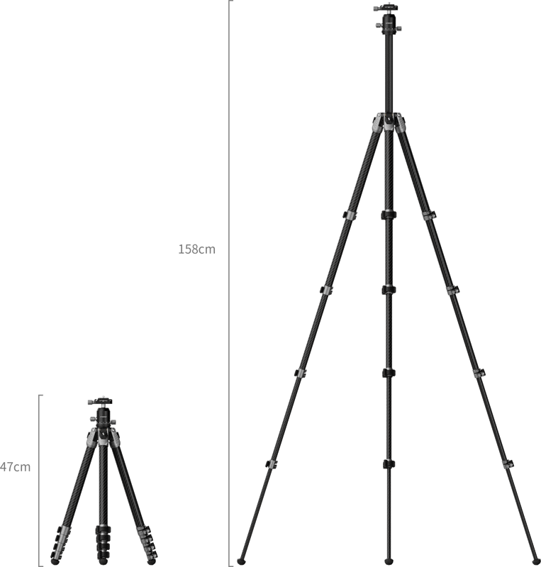 SmallRig 5478 Portable Photo Carbon Fiber Tripod –kolmijalka