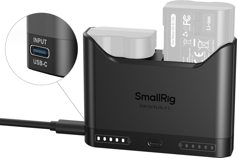 SmallRig 5491 Camera Battery Charger for EN-EL15c -akkulaturi