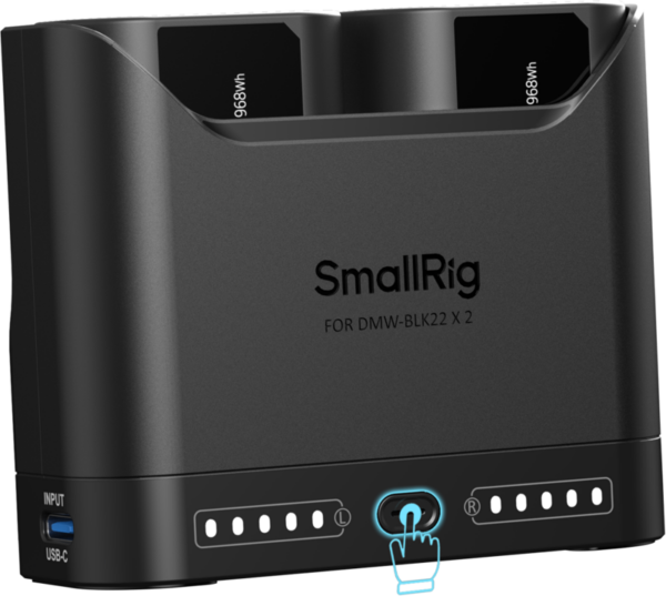 SmallRig 5487 Turbo Charging Kit for DMW-BLK22 Camera Batteries