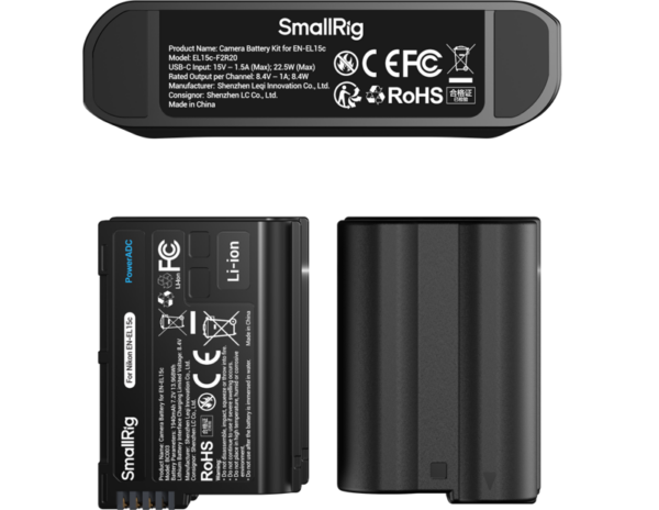 SmallRig 5486 Turbo Charging Kit for EN-EL15c Camera Batteries