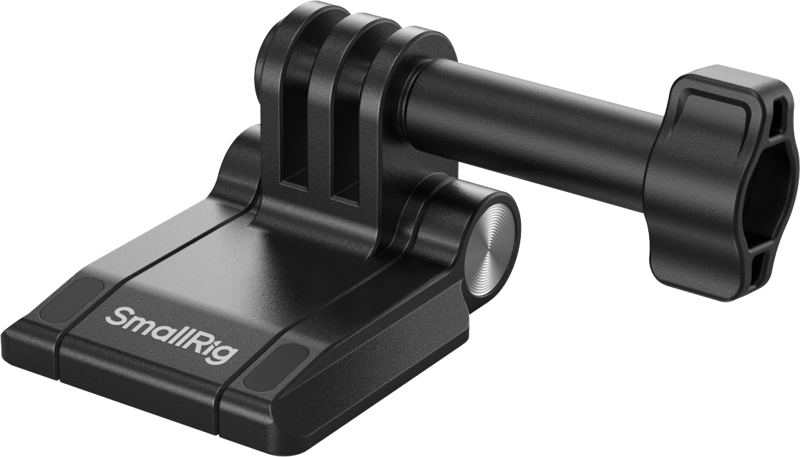 The SmallRig 5760 Magnetic Mount with Arca-Swiss Quick Release Plate is a black camera mount with adjustable arm and large tension knob, ideal for securely mounting cameras or accessories to a variety of surfaces.