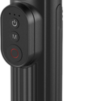SmallRig 5464 Selfie Tripod -jalusta on musta, kädessä pidettävä kolmijalka, jossa on säädettävä kiinnitys ja sisäänrakennettu kahvan ohjaus, ihanteellinen kannettavaan valokuvaukseen tai videokuvaukseen.