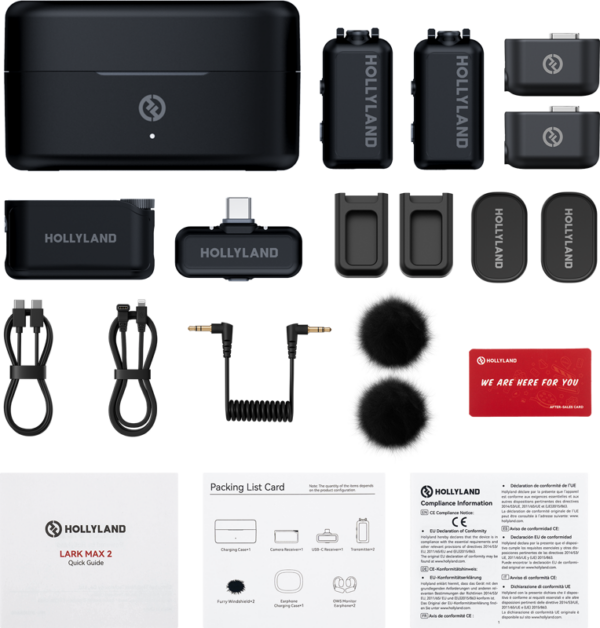 Hollyland LARK MAX 2 Combo with Camera RX + USB-C RX