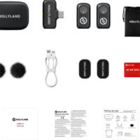 Hollyland LARK A1 Duo with USB-C RX & Charging Case - wireless microphone