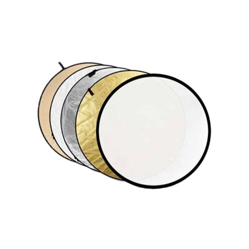 Caruba Collapsible Reflector 5-in-1 Gold, Silver, Sunyellow, White, Transparent 30cm