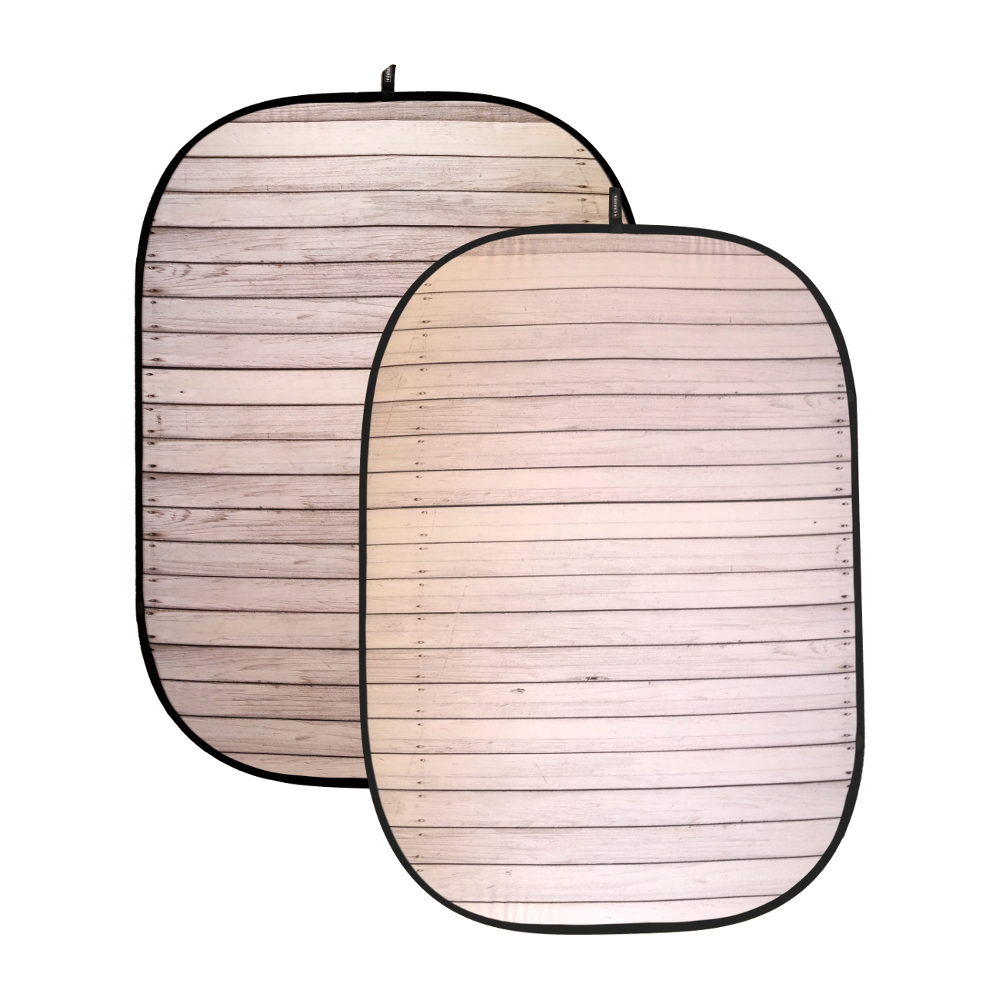 Caruba Foldable Background 150x200cm White Wood