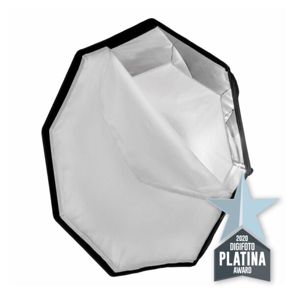Caruba Quick Assembly Matte Silver Octabox 95cm