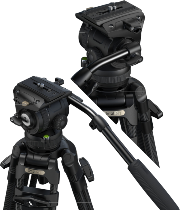 SmallRig 5580 FSD16 FreeSpeed Carbon Fiber Tripod -kolmijalka