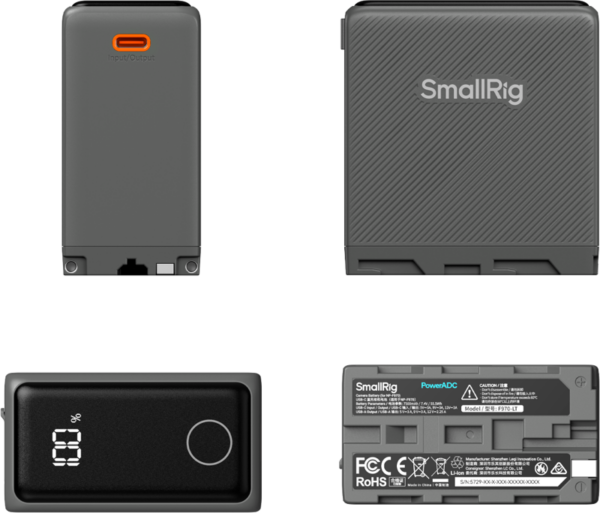 SmallRig 5729 USB-C Rechargable Camera Battery for NP-F970